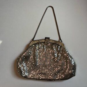 Silver Vintage Sequin Evening Bag